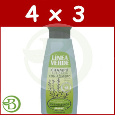 Pack 4x3 Shampoo Antigrasso al Rosmarino Linea Verde