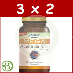 Pack 3x2 Mega Krill 60 Capsule Dietisa