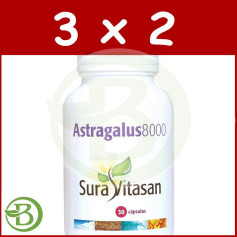 Confezione 3x2 Astragalo 8000 30 Capsule Sura Vitasan