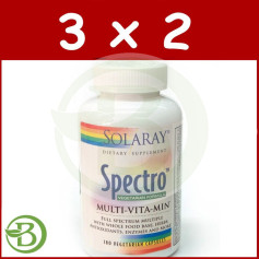 Confezione 3x2 Spectro Formula Vegetariana Multi-Vita-Min 180 Capsule Solaray