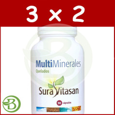 Confezione 3x2 Minerali multichelati 90 capsule Sura Vitasan