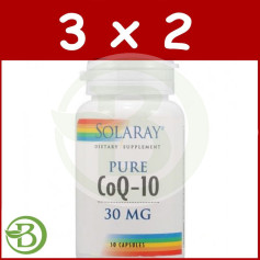 Confezione 3x2 CoQ10 puro 30Mg. 30 capsule Solaray