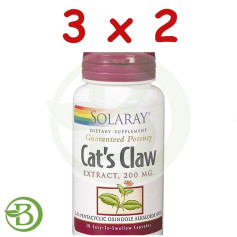 Confezione 3x2 Cat&#39;s Claw 30 Capsule Solaray