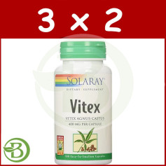 Confezione 3x2 Vitex (Agnocasto) 60 Capsule Solaray