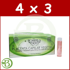Confezione 4x3 Placenta Vegetale al Ginseng 25Ml. Shila