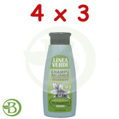 Pack 4x3 Shampoo Balsamico alla Menta Linea Verde