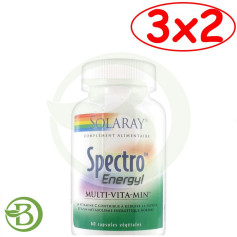 Confezione 3x2 Spectro Energy Multi-Vita-Min 60 Capsule Solaray