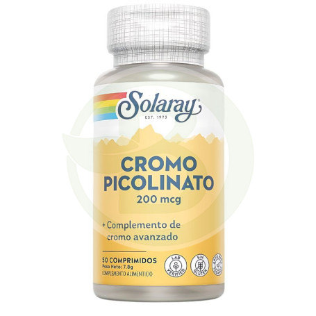 Cromo Picolinato 200Mcg. 50 Tabletas Solaray