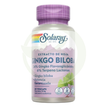 Ginkgo Biloba 60Mg. 60 Capsule Solaray