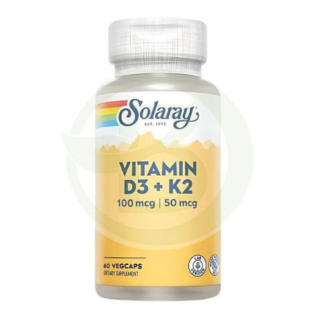 D3 & K2 (MK7) 60 Capsule Solaray