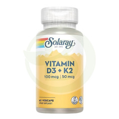 D3 & K2 (MK7) 60 Capsule Solaray