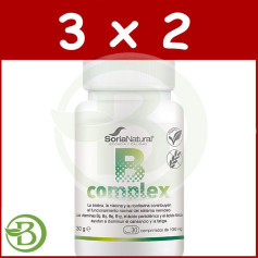 Confezione 3x2 B-Complex 30 compresse Soria Natural