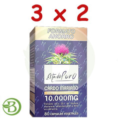 Confezione 3x2 Cardo Mariano 10.000 Mg 80 Capsule Vegetali Allo Stato Puro - Tongil