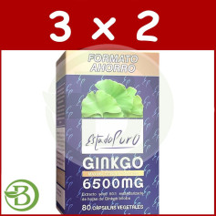 Confezione 3x2 Gingko allo stato puro 6.500 Mg 80 capsule allo stato puro - Tongil