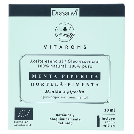 Olio Essenziale Di Menta Piperita Biologico 10Ml Vitaroms Drasanvi