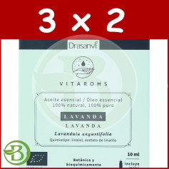 Confezione 3x2 Olio Essenziale Di Lavanda Biologico 10Ml Vitaroms Drasanvi