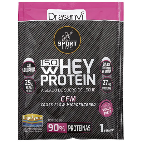 Proteine Whey Isolate Monodose Yog Fragola 30G Sport Live Drasanvi