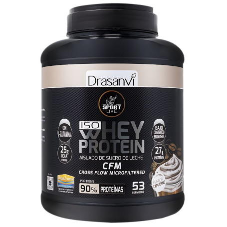 Proteine Isolate Del Siero Di Latte Cappuccino 1.6Kg Sport Live Drasanvi
