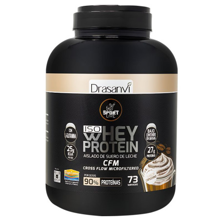 Proteine Isolate Del Siero Di Latte Cappuccino 2.2Kg Sport Live Drasanvi