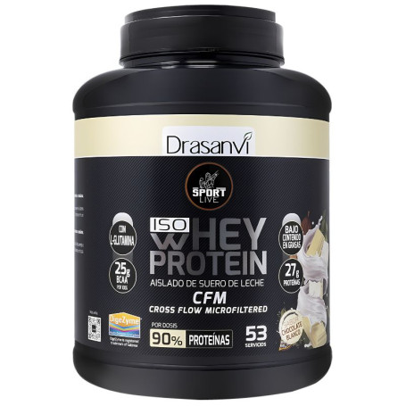 White Choco Whey Protein Isolate 1.6Kg Sport Live Drasanvi