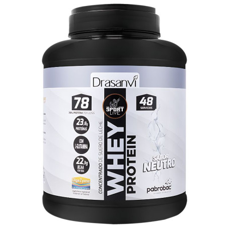 Proteine Whey Concentrate Neutre 1,45Kg Sport Live Drasanvi