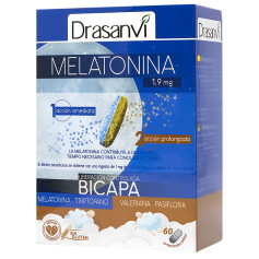 Doppio strato di melatonina ritardata 60 compresse Drasanvi