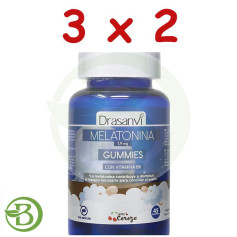 Confezione 3x2 Melatonina 1,9 Mg + Vitamina B6 Ciliegia 45 Gommose Drasanvi