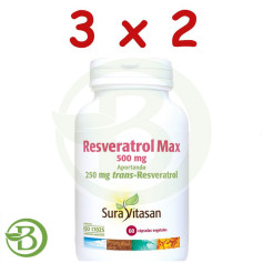 Confezione 3x2 Resveratrol Max 60 Capsule Sura Vitasan