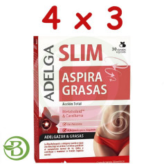 Confezione 4x3 Adelgaslim Aspira Grassi 30 Capsule Dietmed