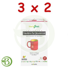 Confezione 3x2 Herbodiet Favorisce la Circolazione 20 Filtri Nova Diet