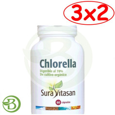 Confezione 3x2 Clorella 60 Capsule Sura Vitasan
