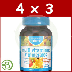 Confezione 4x3 Multivitaminici e Minerali 60 Perle Naturmil