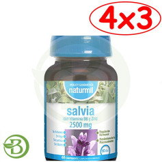 Confezione 4x3 Salvia 2500Mg 60 Compresse Naturmil