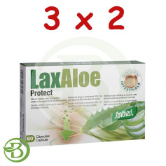 Confezione 3x2 Laxaloe Protect 60 Capsule Santiveri