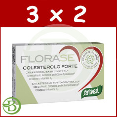 Confezione 3x2 Florase Colesterolo Forte 40 Capsule Santiveri