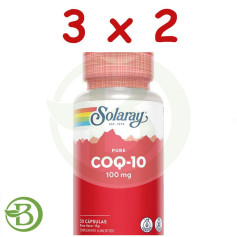 Confezione 3x2 Pure Coq10 100Mg 30 capsule Solaray