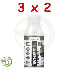 Pack 3x2 Bottiglia Monodose Whey Protein Conc. Doppio Ciocc. 30G Drasanvi
