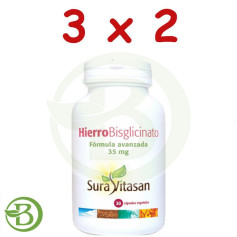 Confezione 3x2 Ferro Bisglicinato 30 Capsule Sura Vitasan