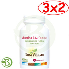 Confezione 3x2 Complesso di vitamina B12 90 capsule Sura Vitasan