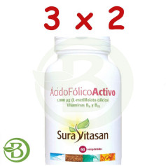 Confezione 3x2 Acido Folico Attivo 60 Compresse Sura Vitasan