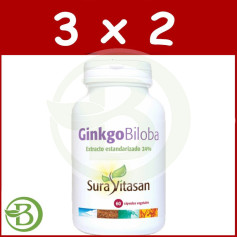 Confezione 3x2 Ginkgo Biloba 60 Capsule Sura Vitasan