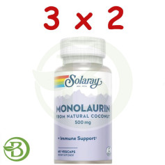 Confezione 3x2 Monolaurina 60 Capsule Solaray