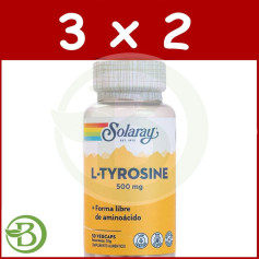 Confezione 3x2 L-Tirosina 500Mg. 50 capsule Solaray