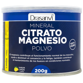 Polvere minerale di citrato di magnesio aroma di limone 200Gr Drasanvi