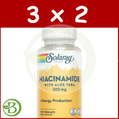 Confezione 3x2 Niacinamide 500Mg 100 Capsule Solaray