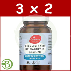 Confezione 3x2 Magnesio Bisglicinato + B6 60 Capsule Granero
