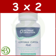Pack 3x2 Curcuma Cursol Plus 30 Capsule Vegetali Nutrinat Evolution