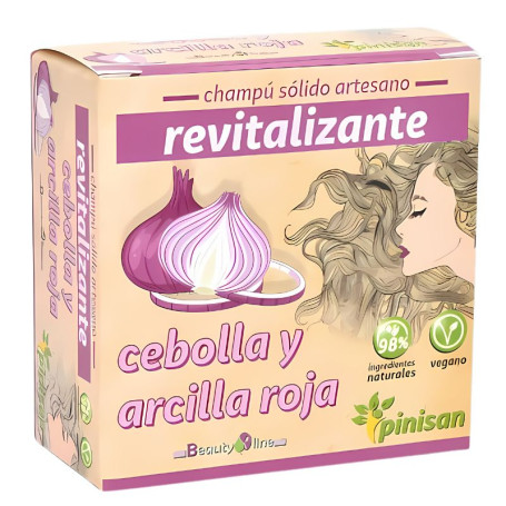 Shampoo solido rivitalizzante alla cipolla Pinisan e argilla rossa