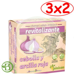 Confezione 3x2 Shampoo Solido Rivitalizzante Cipolla e Argilla Rossa Pinisan