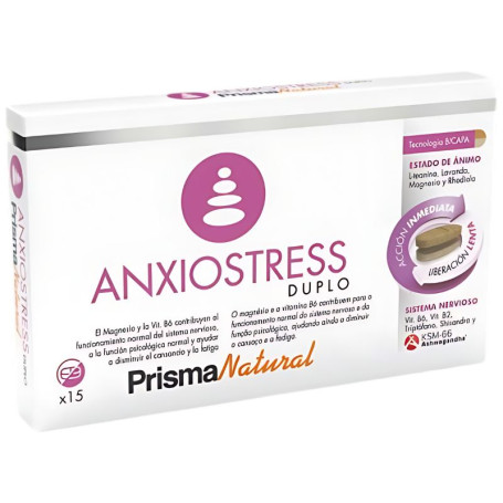 Anxiostress Duplo 15 compresse a doppio strato di prisma naturale